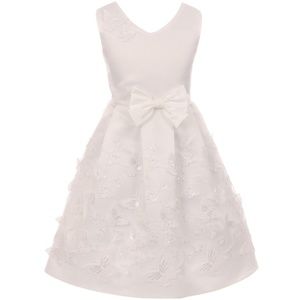 Toddler Girls Sleeveless 3D Butterfly Bow Easter Party Flower Girl Dress USA